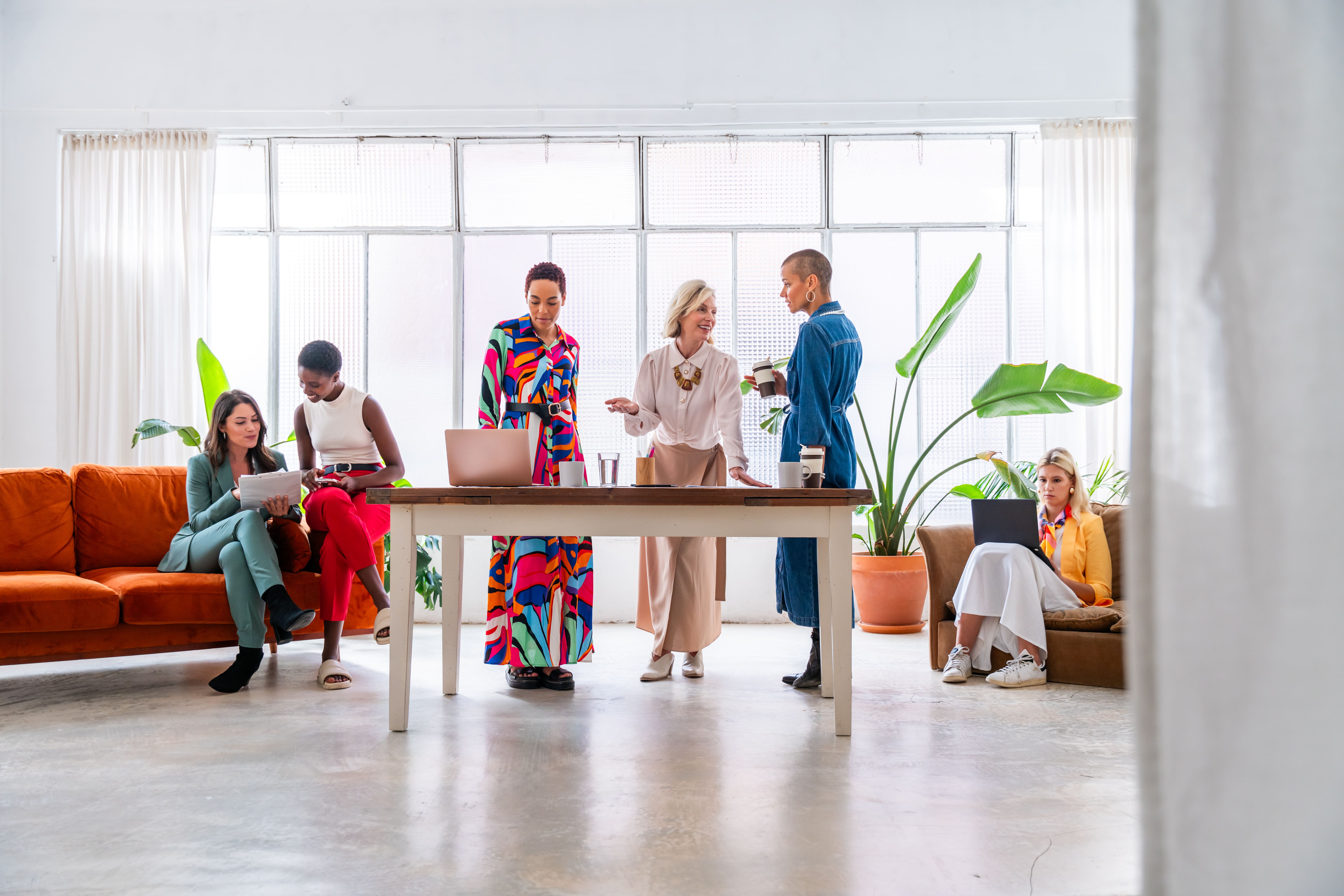 Group of businesswomen meeting in the office